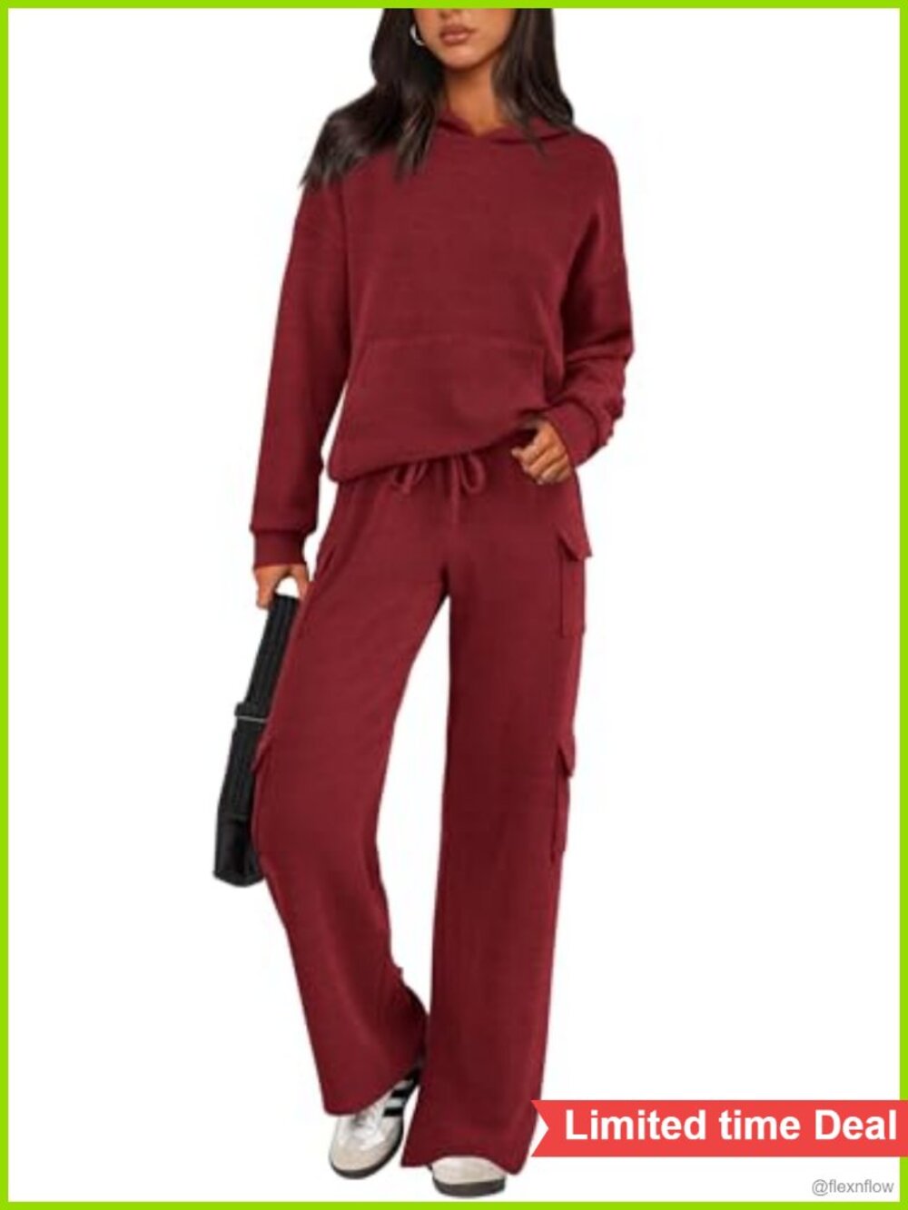 Women's 2 Piece Tracksuit Matching Lounge Set Long Sleeve Cargo Pants